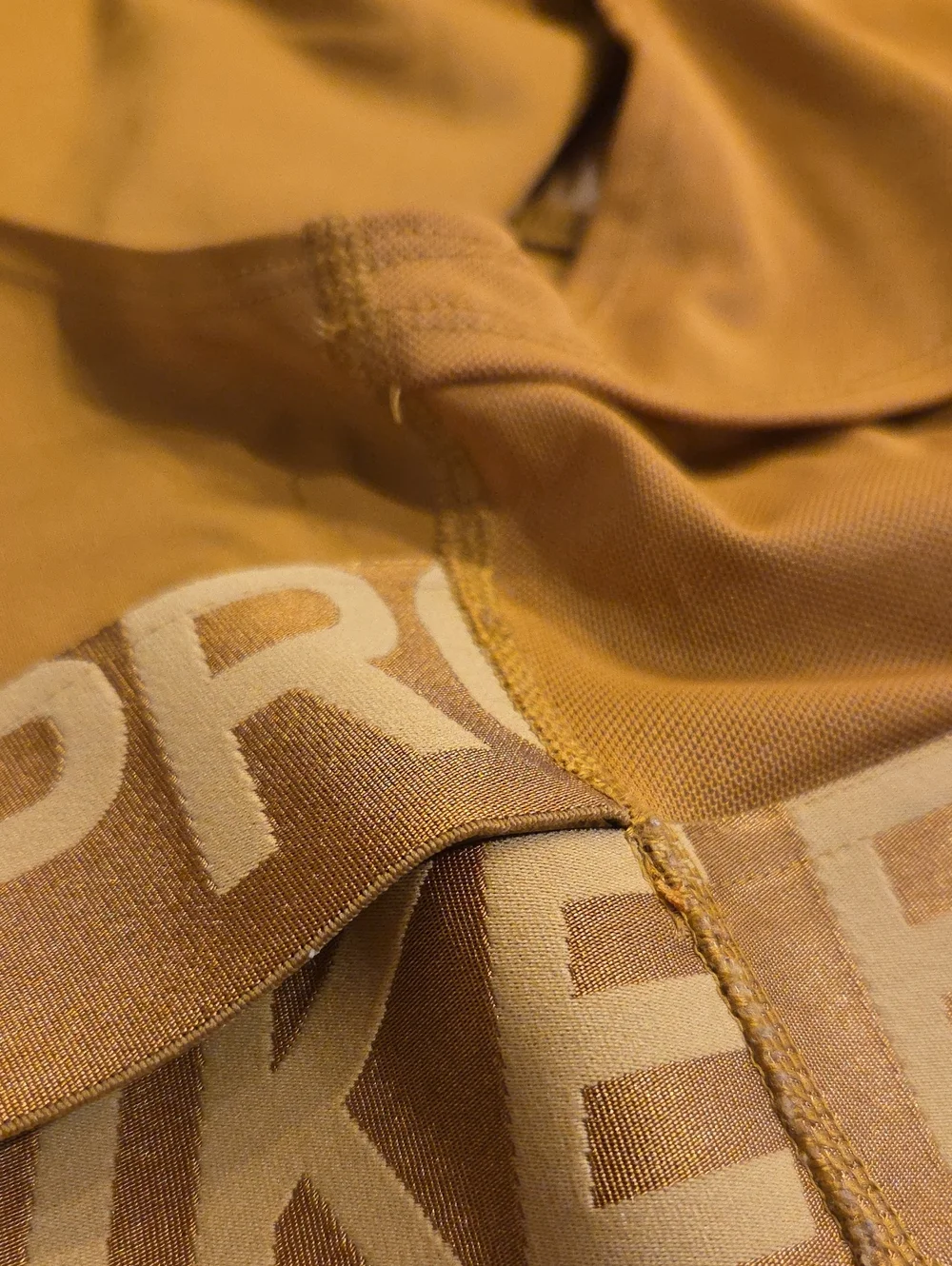 Nike Pro Cropped Sports Tank — Mustard Yellow